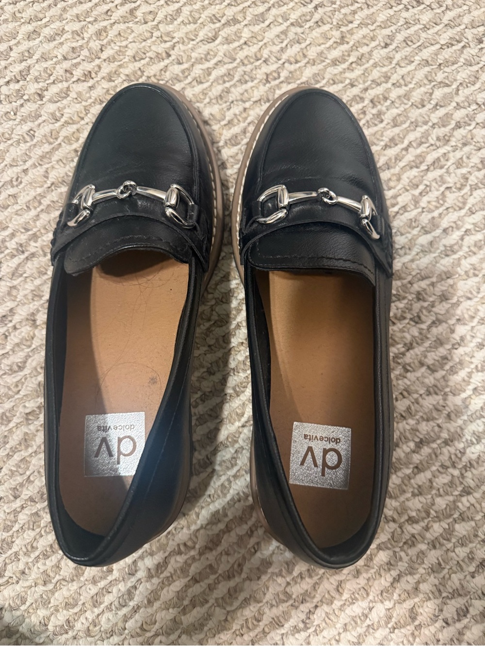DV by Dolce Vita Black Leather Loafers
